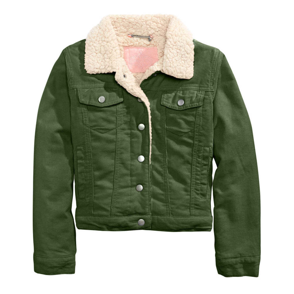 Jou Jou Big Kid Girls Sherpa Fleece And Corduroy Jacket-Medium